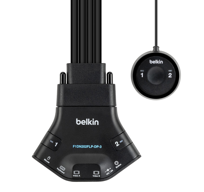 Belkin F1DN202FLP-DP-3 Secure 2-port DP-to-DP Dual Head KVM